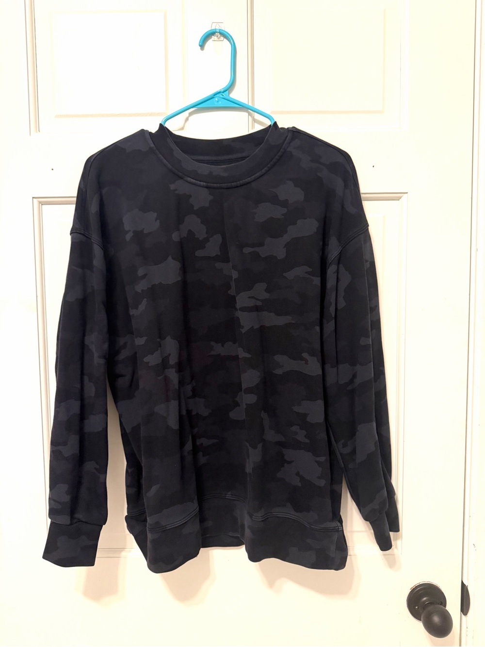 lululemon athletica Black Camo Crewneck Sweatshirt